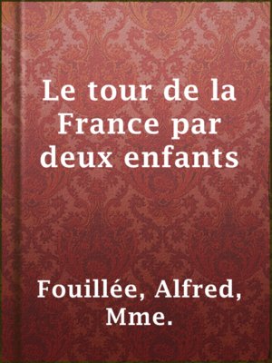 cover image of Le tour de la France par deux enfants